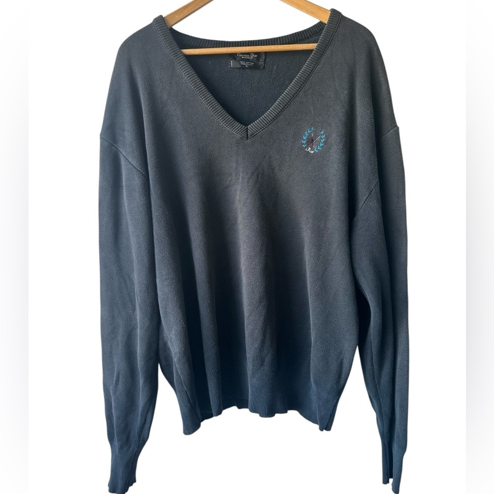 Christian Dior Monsieur Vintage Men’s V-Neck Sweater Large
